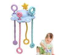 Jouets à suspendre réglables pour bébés, jouets pour bébés, Jouets de berceau sûrs, Jouet doux à pousser et à tirer dans de riches couleurs pastel Jouets de développement précoce et d'activité