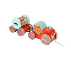 Jouets à tirer en bois Promeneur Tracteur Chat Hochet Zigolos Janod