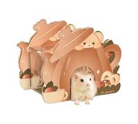 Jouets acryliques pour hamster, hamster cache, maison cachette, animaux de compagnie explorant - Maison transparente, cachette exquise de lapins indiens, jouets indiens, activité jeu jouet avec cage