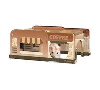 Jouets acryliques pour hamster, hamster cache, maison cachette, animaux de compagnie explorant - Maison transparente, cachette exquise de lapins indiens, jouets indiens, activité jeu jouet avec cage