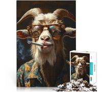 Jouets addictifs pour Le défi de l'intelligence cérébrale Ambiance chèvre Cool Puzzle 1000 pièces pour Adolescents 50x75cm décoration Murale pour Les 14 Ans et Plus