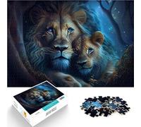 Jouets addictifs pour Le défi de l'intelligence cérébrale Lionceaux Puzzle Adulte 1000 pièces 50x75cm Décoration Parfaite Convient aux Personnes de Plus de 14 Ans