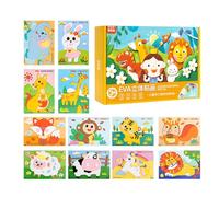 Jouets adhésifs EVA pour dessin animé, autocollants en mousse EVA - Kit d'autocollants portables de 12 pièces - Activités d'apprentissage d'âge préscolaire, autocollants de dessin animé à motifs