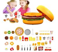 Jouets Alimentaires, Nourriture Jouet Idéale pour Ensemble Cuisine , Hamburger Sensoriel Géant pour Les École À La Maison Préscolaire Salle De Jeu Anniversaire Et Extérieur