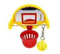 Jouets amusants pour perroquets - Panier de basket-ball - Balle à mâcher - Fournitures pour animaux de compagnie - Jouets pour perroquets de grande taille - Échelle