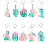 Jouets Anti-Stress En Silicone, Bulle De Pression Squishy, Puzzle Sensoriel De Bureau, Jouet De Décompression, Kawaii, Pendentif Porte-Clés