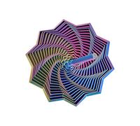Jouets Anti-Stress Imprimés 3D - Matériau Impression 3D 11,7x11,7x1,5 Cm | Hexagone De Bureau avec Poignée | Étoile Sensorielle Élargie | Spinner Sensorielle pour Doigts, Concentration, Détent