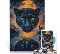 Jouets Anti-Stress Peinture Couleur panthère Noire Puzzles pour Adolescents 2000 pièces 70x100cm Idées Cadeaux Convient aux 14 Ans et Plus