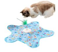 Jouets automatiques pour chats - Jouets interactifs pour chats intérieurs réglables | Jouets d'auto-événement pour chat | Couverture en forme d'étoile Cat Electronic Interactive Toyys pour la chasse