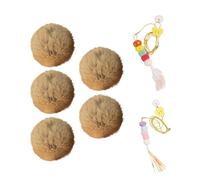 Jouets avec boules poilues pour chats - 5 pièces de jouets interactifs pour chatons, boules d'exercices douces et délicates qui soutiennent l'instinct naturel de poursuite, articles compacts pe