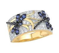 Jouets Bagues de Mesdames révèlent l'anneau de personnalité Anneaux Bijoux Bagues (Gold, 8)