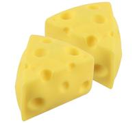 Jouets, Balle Anti-Stress au Fromage pour Adultes et Enfants 2 pièces Jouets à Presser au Fromage Extensibles Simulation Douce de Nourriture sensorielle pour Les faveurs de fête soulagement du STR