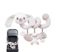 Jouets Bébé Siège Auto,Jouets en Peluche | Accessoires pour Poussette et Lit avec Activités d'apprentissage Animal pour Longs Voyages en Voiture Parc Vacances et Aventures