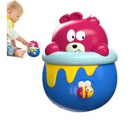 Jouets bébé wobbler, Jouets bébé wobbler,Ours floconneux Jouet débordant avec Lumière | Apprendre les Jeux éducatifs Illumination Relaxante pour Garçons et Filles