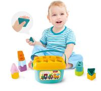 Jouets bébés en matériau dorigine végétale pour trier et empiler, 6 mois et plus - Mes Premiers Blocs