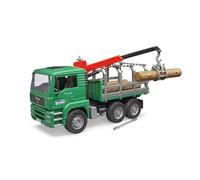 Jouets Bruder - Camion forestier MAN avec grue de chargement enti rement fonctionnelle, plateau de chargement inclinable et 3 coffres chargeables