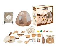 Jouets Camping Pour - Ensemble Accessoires Jeu D'Imitation | Ustensiles Cuisine Jouets | Kit Réaliste Feu De Camp Extérieur, Pique-nique | Idéal Anniversaire Noël Pour 3 À 6 ans