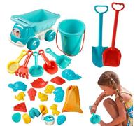 Jouets château de sable - Kit de jeu de plage 29 pièces, pelles à seau, râteaux, accessoires de taille de jouet de sable, construction en plastique de qualité supérieure, ensemble amusant cré