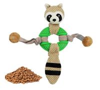 Jouets couinants pour petits chiens | Corde à mâcher en peluche avec figurine animale pour la dentition, jouet à mâcher en peluche, pelouse, jardin, entraînement, parc, camping, intérieur et extérieur