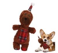 Jouets couineurs de Noël | Jouets à mâcher pour chien - Jouet interactif en peluche pour chien de petite, moyenne et grande taille