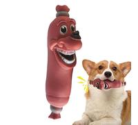 Jouets couineurs pour chien en forme de saucisse - Jouet interactif pour chien - Pour éviter l'ennui - Résistant aux morsures - Nettoyage buccal - Pour chiens de petite, moyenne et grande taille