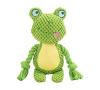 Jouets couineurs pour Chien - Interactive à mâcher pour Animaux de Compagnie | Jouet en Peluche pour Chien en Corde de Dessin animé, Jouet créatif à mâcher, Renard, éléphant, Grenouille, Jouets