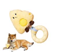 Jouets Couineurs Pour Chien, Jeu Sonore En Forme De Fromage, Texture En Peluche Douce, Accessoire De Jouet De Dentition Pour Chiot, Aide À L'enrichissement De L'entraînement , Adapté À L'exerci