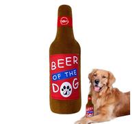 Jouets Couineurs Pour Chien - Jouet De Jeu En Forme De Bouteille De Vin, Design À Mâcher En Peluche Douce, Amusant Interactif Avec Couineur Fort | Jouet Grinçant Pour Chien, Pour Chiot, Entraînement P