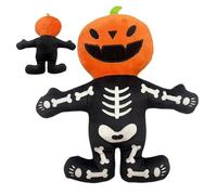 Jouets couineurs pour chien - Motif squelette de sur le thème d'Halloween, extérieur en peluche durable avec une couche interne froissée, un son puissant pour attirer l'attention | Peluche