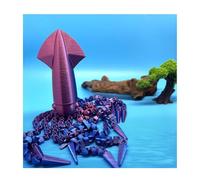 Jouets d’Imprimante 3D Animaux Anti-Stress Calmar des Profondeurs 32cm/12.6in Articulé pour Bureau Maison Décoration de Bureau Exécutif Cadeaux Fantaisie Surprise-Blue Purple