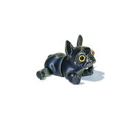 Jouets d’Imprimante 3D Animaux Miniatures Imprimés en 3D Bouledogue 6cm / 2,4in pour Soulagement du Stress Bureau à Domicile Décoration Décompression-Dark Black Gold