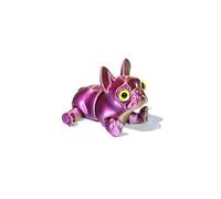 Jouets d’Imprimante 3D Animaux Miniatures Imprimés en 3D Bouledogue 6cm / 2,4in pour Soulagement du Stress Bureau à Domicile Décoration Décompression-Purple Gold