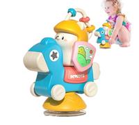 Jouets d'activité de chaise haute, jouets de chaise haute avec des tasses sous-traitants,Activité d'aspiration de dessin animé jouet collant | Teether Educational Baby Disting Chew Table Spinner pour
