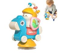 Jouets d'activité de chaise haute, jouets de chaise haute avec des tasses sous-traitants | Jouet de dessin animé à la ventouse pour chaise haute,Teether Educational Baby Disting Chew Table Spinner