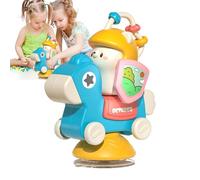 Jouets d'activité de chaise haute, jouets de chaise haute avec des tasses sous-traitants,Tite d'activité de dessin animé collant de la de haute | Baby Disting Chew Table Spinner pour voiture et pousse