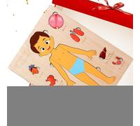 Jouets d'Anatomie pour - Puzzle Éducatif en Bois du Corps Humain - Jouets d'apprentissage Précoce pour Élèves Scolaire Jeu Tout-Petits Voyage Hôpital Adolescents Garçons Et Filles