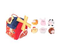 Jouets d'animaux de la ferme pour bébés avec grange surprise, ensemble de jeu interactif en peluche douce pour les tout-petits de 0 à 6 ans, apprentissage sensoriel et motricité.
