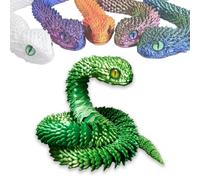 Jouets d'animaux imprimés en 3D, jeu de serpent imprimé en 3D, serpents modèle d'ornement de bureau, décoration statue de serpent, jouet mobile de serpent, jouet à presser pour l'autisme/TDAH, 75,