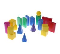 Jouets D'Apprentissage Des Mathématiques Pour Enfants, 20 Pièces De Formes Géométriques Solides, Jouet Cognitif Éducatif