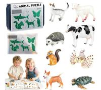 Jouets d'assemblage de fentes pour insectes et animaux, ensemble de jeu éducatif contre les insectes avec des modèles d'insectes/animaux réalistes, 3 niveaux progressifs pour un (Intermediate)