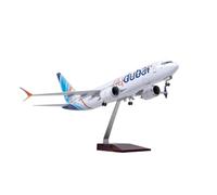 Jouets d'avion moulés sous Pression 47 cm pour Le modèle B737 Max Dubai modèle d'avion en résine collecté par l'aviation à Affichage Statique modèle d'avion afficheur de Bureau pour la
