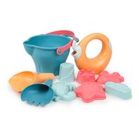 Jouets De Bac À Sable Écologique, Jeu D'Extérieur Pour Enfants, Seau De Plage Pliable, Roue À Eau, Arrosoir, Pelle, Râteau, 14 Pièces