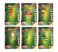 Jouets De Bain À Changement De Couleur- 6 Pièces Animaux Extensibles Lézard, Changer Les Animaux De Lézard De Couleur| 6pcs Couleurs À Changement De couleurLizard Animal Toys, Pas De Trou De Concep