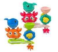 Jouets de Bain à Ventouse - Jouet d'eau de Douche, Outil de Divertissement pour Piscine de Plage, toupies avec hochet, toupie à ventouses | Fournitures de Jeu de Salle de Bain pour , pour baign