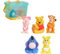 Jouets de bain - DISNEY Winnie l'Ourson - 5 figurines - Panier de rangement - 12 cm