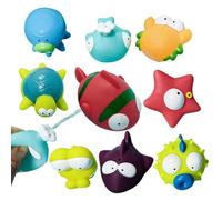 Jouets de Bain pour bébé,sans Trou, Interaction Parent-Enfant - Thème Animal Amusant pour Douche Enfant,Garçons et de 6 à 18 Mois, Piscine, Plage, Parc Aquatique, Maison, Voyage