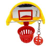 Jouets de basket-ball pour oiseaux, jouets de basket-ball pour oiseaux, cerceau d'entraînement pour perruches, accessoires cage à mâcher pour animaux compagnie, accessoires cage pour un usag