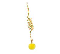 Jouets de Boule de Chat, Jouets Suspendus de Boule de Chat Fixation de Ventouse Amusante avec Cloche pour l'intérieur (Orange)