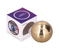 Jouets de Bureau Boules d'illusion d'optique Jouet de Bureau Moyen Gyroscope Rotatif sphérique Décompression Métal Fidget Balle rotative Soulagement du Stress 45 mm de diamètre (Gold)