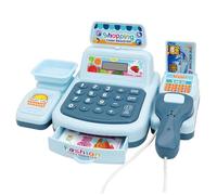 Jouets de caisse enregistreuse pour enfants de 3 à 5 ans, caisse enregistreuse interactive avec scanner pour un jeu imaginatif et un apprentissage du comptage, la numérisation, l'impression des